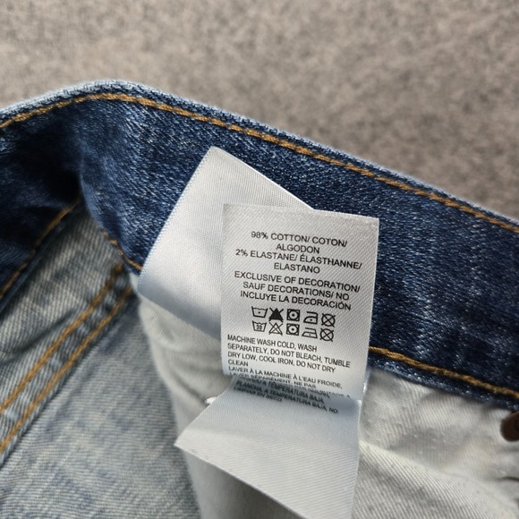 Lucky Brand 181 Relaxed Straight Jeans Mens 36x30 Blue Denim Whisker Baggy Y2K - Picture 4 of 12